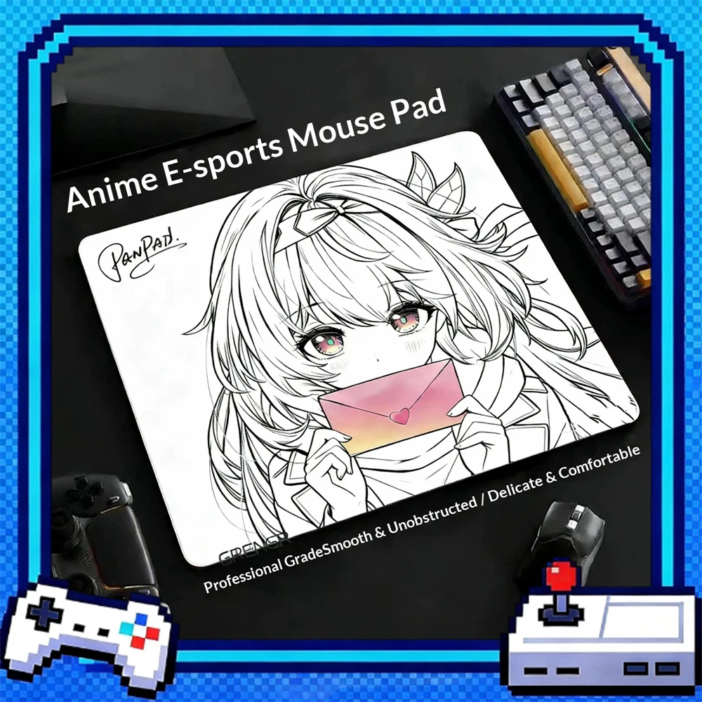PAN Esports Love Letter Glass Gaming Mousepad  FPS Both Speed And Smoothness Mouse Pad For TTK APEX CSGO PC Accessories Gifts