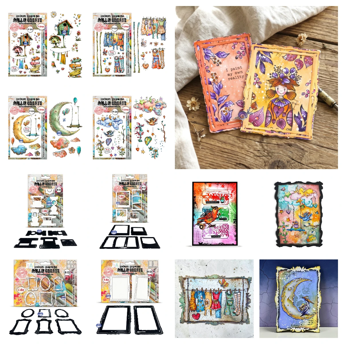 2026 New Hanging Dreams Metal Cutting Dies Clear Stamps Stencil for DIY Greeting Card Scrapbooking Embossing Handmade