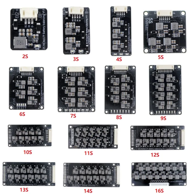 BMS 1.2A 2S-17S Active Balancer Equalizer Board Lifepo4 Lipo Li-ion Lithium Battery Cell Packs Energy Transfer Balance for Ebike