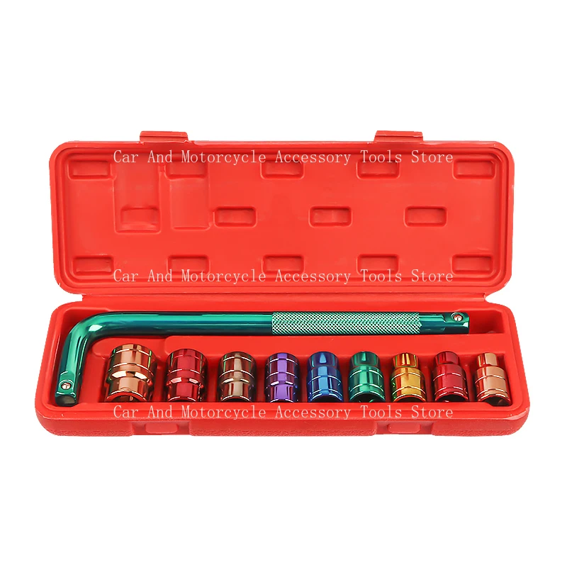 

10 Piece Set of L-shaped 7-shaped Extension Rod 1/2 Large Hexagonal Socket Wrench Tool