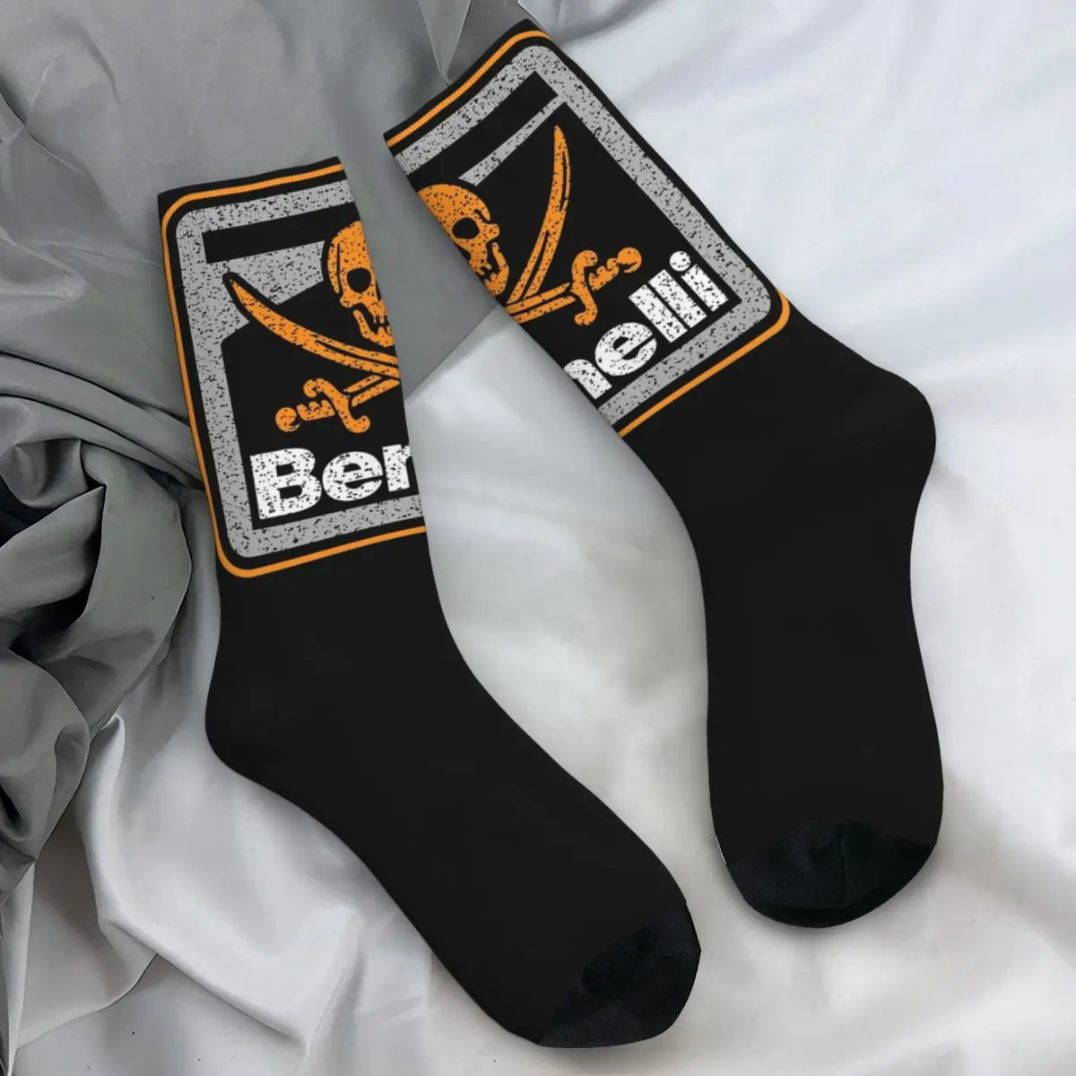 Unisex Benelli Shotgun Operator Socks Breathable Fun Pirate Logo Socks Small Gifts