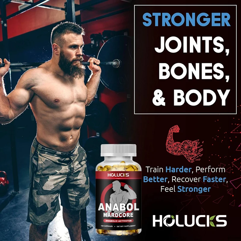 Anabol Hardcore Anabolic Activator Capsules, with Muscle Builder & Shred Complex, Boost Muscle Recovery, Strength & Performance