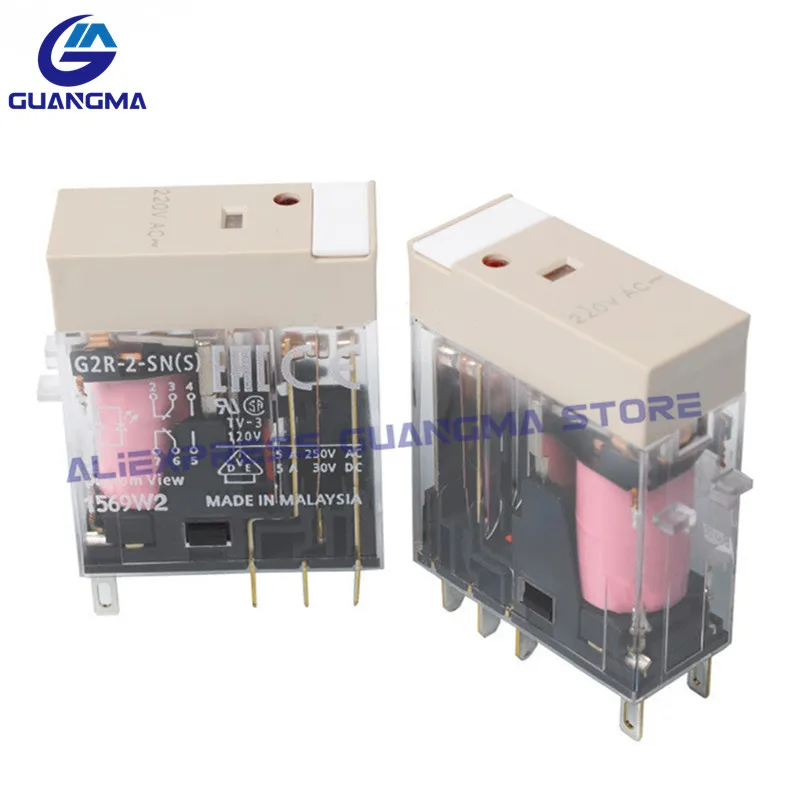 10pcs Relay G2R-1-SN(S) G2R-1-SND(S) G2R-1-SNDI G2R-1-SNI G2R-2-SN(S) G2R-2-SND(S) G2R-2-SNI DC24V AC220V AC110V AC230V 5/8Pin