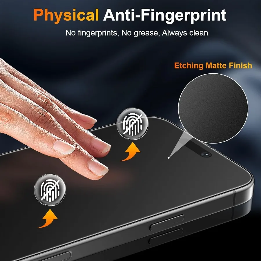 3-pack voor iPhone 17 Pro Max 6,9 inch mat glas screenprotector automatische uitlijning snelle pasvorm eenvoudige installatie anti-glare anti-f