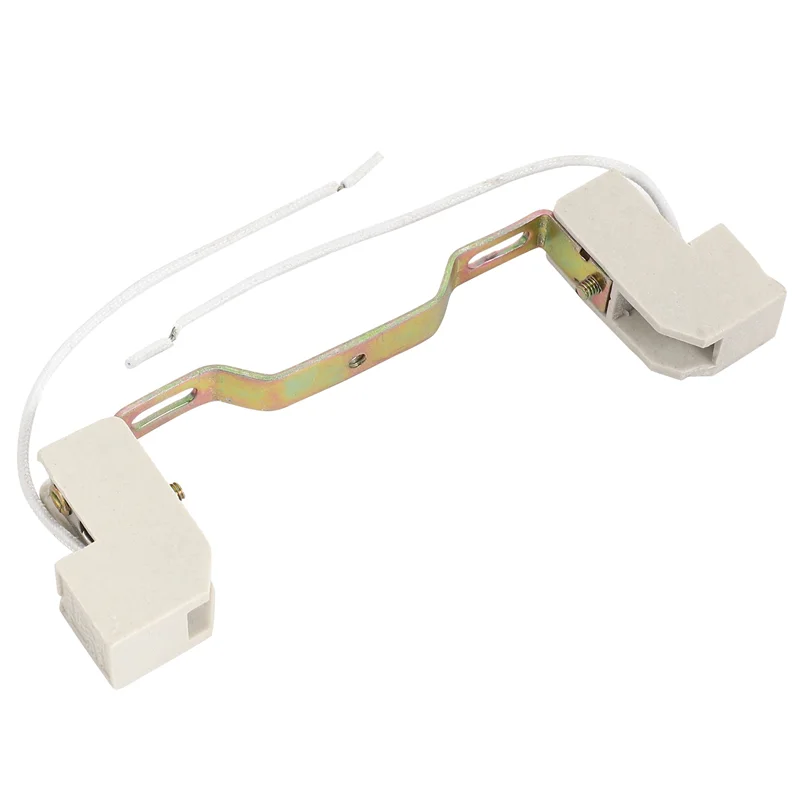 

B84B-8X R7S Bulb Socket Lamp Holder Connector Metal Ceramics Handle For Flood Light, 118Mm