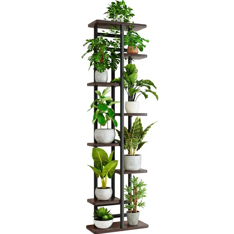 

Plant stands support de plante Outdoor Wooden hang Plant Pot Stands Set Home decoration 5-Tier Steel Metal Flower Display Stand