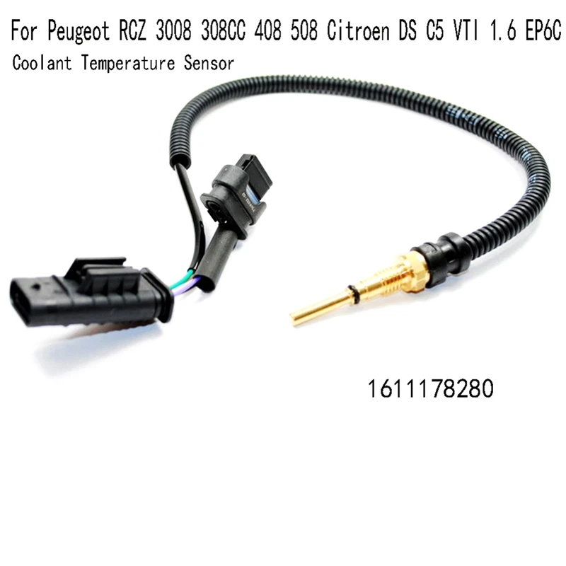 เซ็นเซอร์อุณหภูมิน้ำหล่อเย็นสำหรับ Peugeot RCZ 3008 308CC 408 508 Citroen DS C5 VTi 1.6 EP6C 1611178280