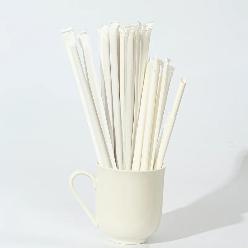 

GreenBull 3000pcs Paper Straws 8*200 Factory White Coffee Restaurant Dessert Party Festival Anniversary Decoration Cocktail Bar