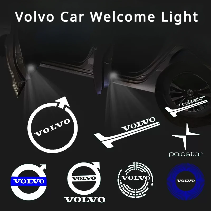 

Led Car Door Welcome Light Laser Projector Lamps For Volvo XC60 XC90 S80 S60 S60L V60 V40 XC70 S90 R DESIGN Accessories Decor