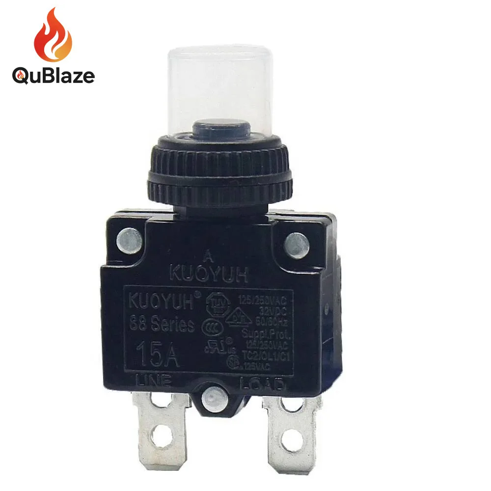 100% Kuoyuh 88 Series 5A 10A 15A 20A 25A 30A DC Automatic Reset Thermal Overload Protector Switch Circuit Breaker For Motors