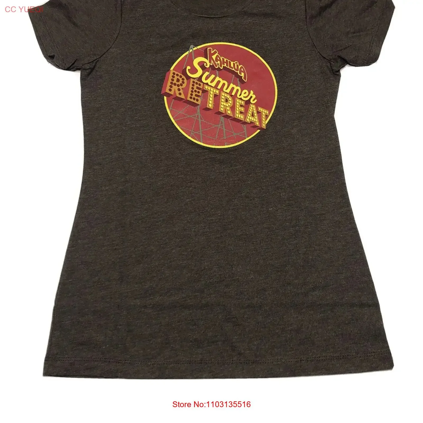 Camiseta Kahlua Coffee Liqueur Summer Retreat Next Level para mujer, talla pequeña, estilo vintage, lavado, unisex, streetwear para hombre