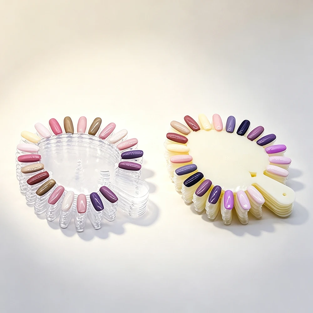 Color Checker Card - 10Pcs Heart-shaped Nails Color Chart With