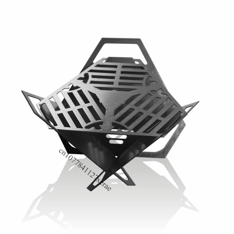 Outdoor Multi-functional Pure Titanium Barbecue Grill Windproof Heating Ultra Light Stove Detachable and Portable Barbecue Stove