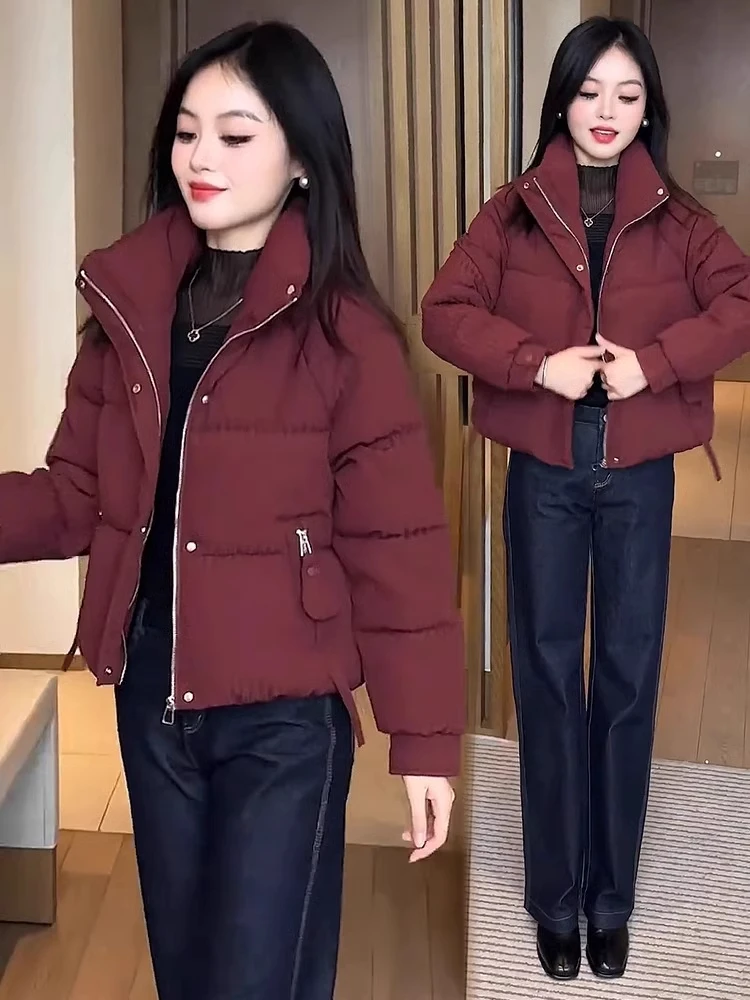 

Короткая хлопковая куртка женская, новая модель, осенне-зимнее пальто, модная женская верхняя одежда, утепленный жилет из хлопка