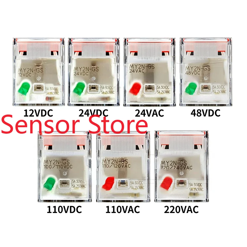 5PCS MY2N-GS Small Intermediate Relay 54P-HH52P-L JZX-22F(D)/2Z 4Z