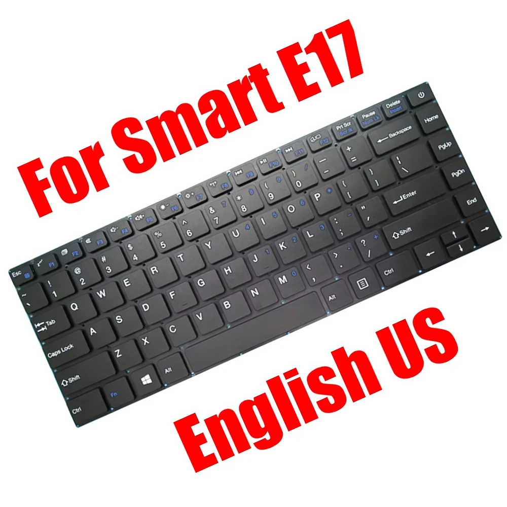 英語米国-exo-スマート-e17-ブラックバックライトなし交換用ノートパソコンのキーボード新しい