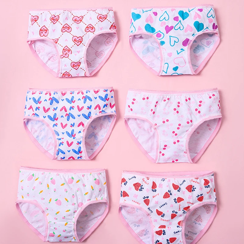 12 قطعة 100% القطن سراويل فتاة قصيرة ملخصات الأطفال الطباعة الملابس الداخلية الطفل الكرتون السراويل السروال الاطفال لطيف الراحة سراويل