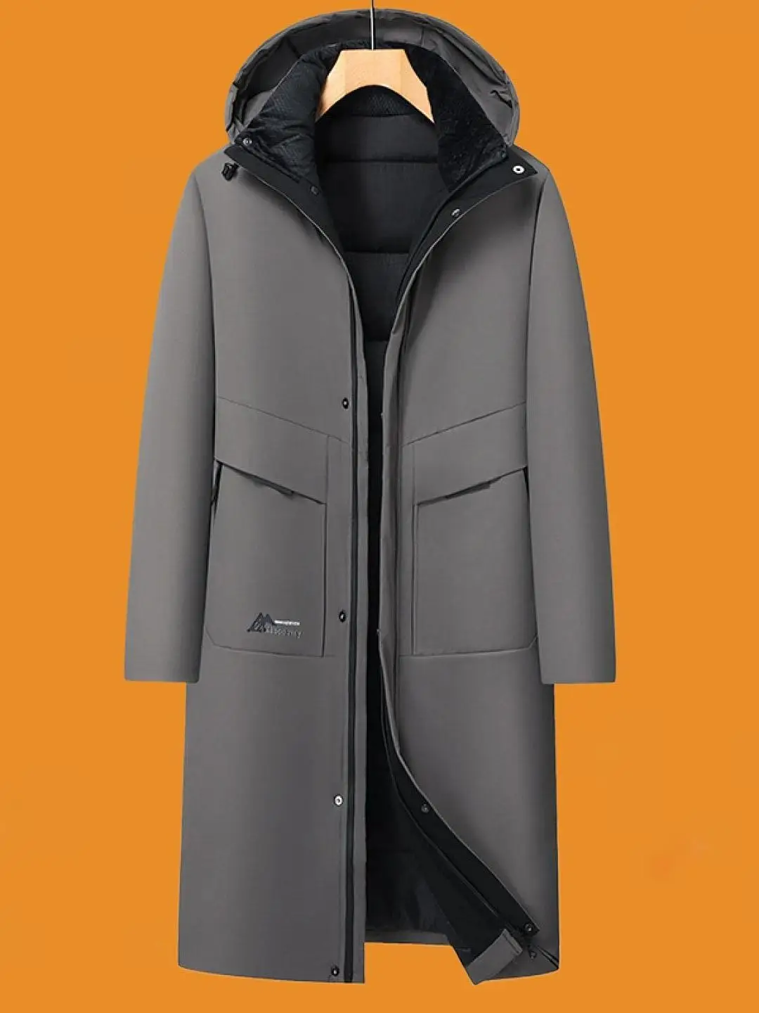 

Men's Mid-Length Cotton Jaet Winter Thiened Warm Coat Casual Dad Sle Faionable Urban Wear Stand Fit with kets