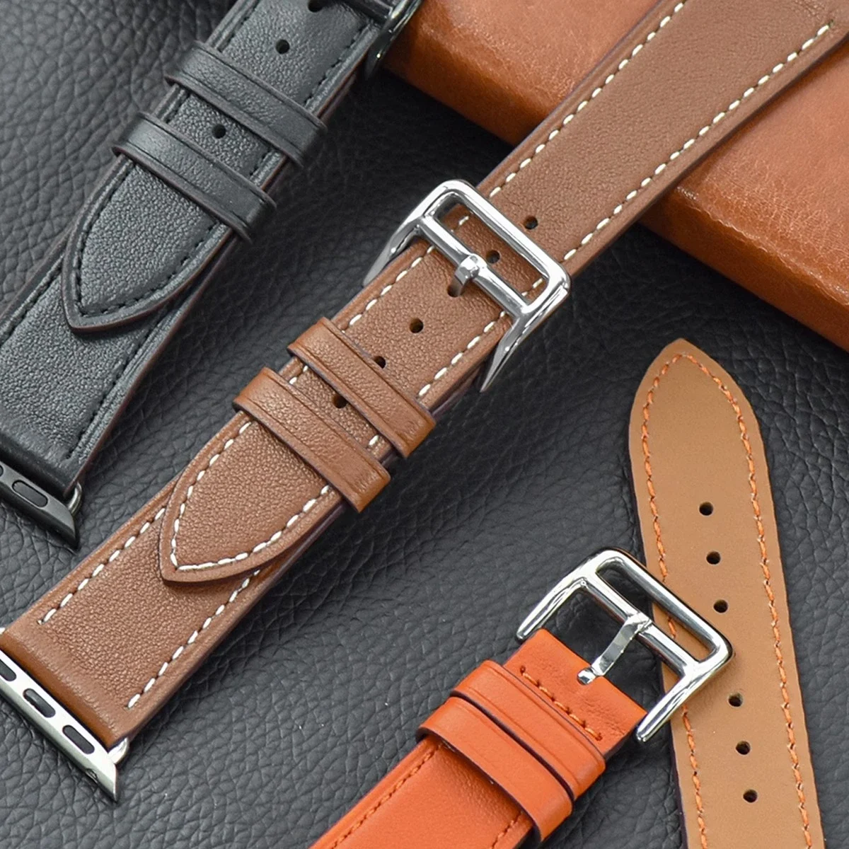 Herm È S Leather Strap for Apple Watch Band Series Ultra 8 7 6 5 4 3 2 1 SE 49mm 45mm 44mm 40mm Men Women Iwatch Dermis Bracelet