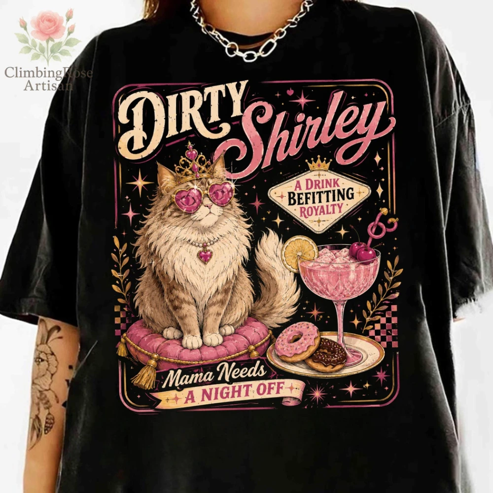 Dungeon Crawler Carl Dirty Shirley Club T-Shirt Princess Donut Fantasy Lit RPG Design Bookish Gamer Tee Katzen-Abenteuer-Grafik – Detail 9