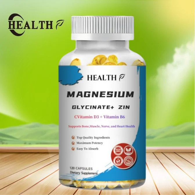 Magnesium Glycinate & Zinc 500mg Mineral Supplement for Supports Muscle Joint and Health Maximum Absorption