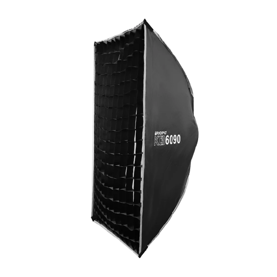 TRIOPO K3-6090 K3-30120 Quick Release Portable Rectangular Honeycomb Grid Softbox with Bowens Mount for LED Video Light Modifier
