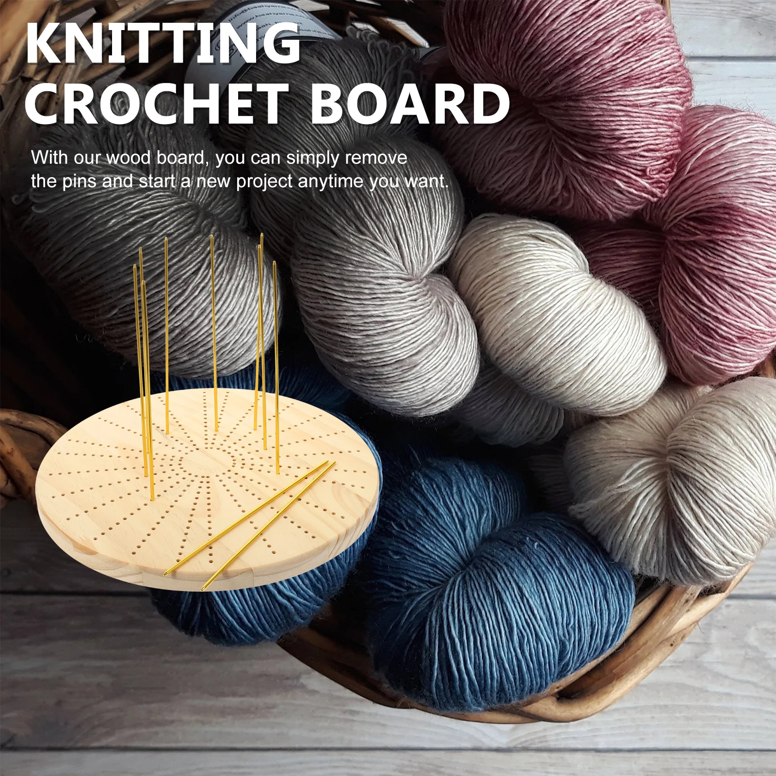 

1 комплект блокующей доски для вязания крючком, деревянная позиционная доска, простые в использовании инструменты для плетения для домашних поделок
