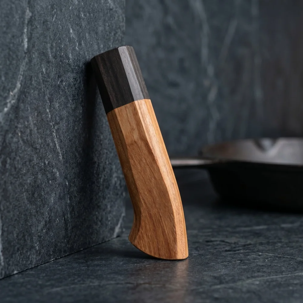 1 Piece DIY Making Accessories Parts Natural Solid Wood Japanese Style Kitchen Knife Octagonal Wooden Handle Scales