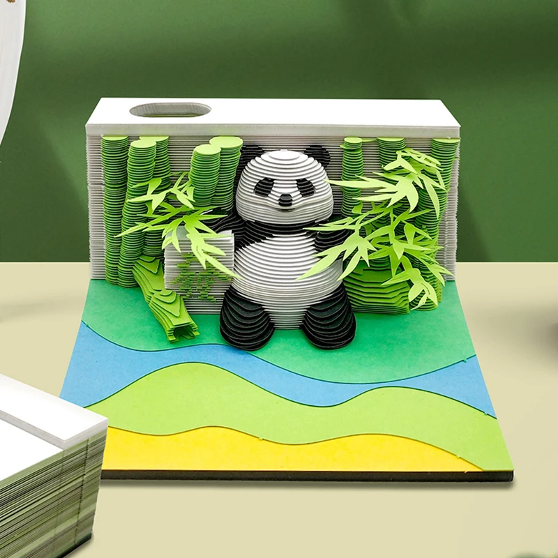 

2026 Time Piece Calendar – 3D Tear-Away Desk Calendar With Paper Carving Art, Memo Pad Notepad – Christmas & Housewarming Gift