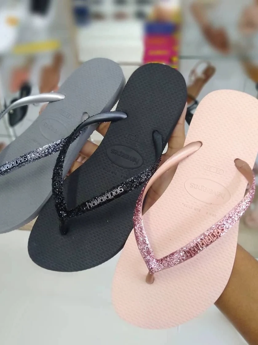 

Havana 2025 New Glitter Flat Sandals Women's Summer Outdoor Wear Anti-slip Wear-resistant Beach oes Casual Sle Pure Color