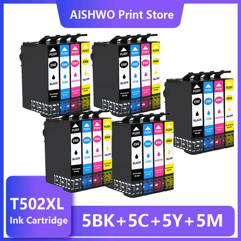 ASW T502XL 502 502XL full Ink Cartridge with Chip Compatible for epson XP5100 xp5105 WF2860 WF2865 printers