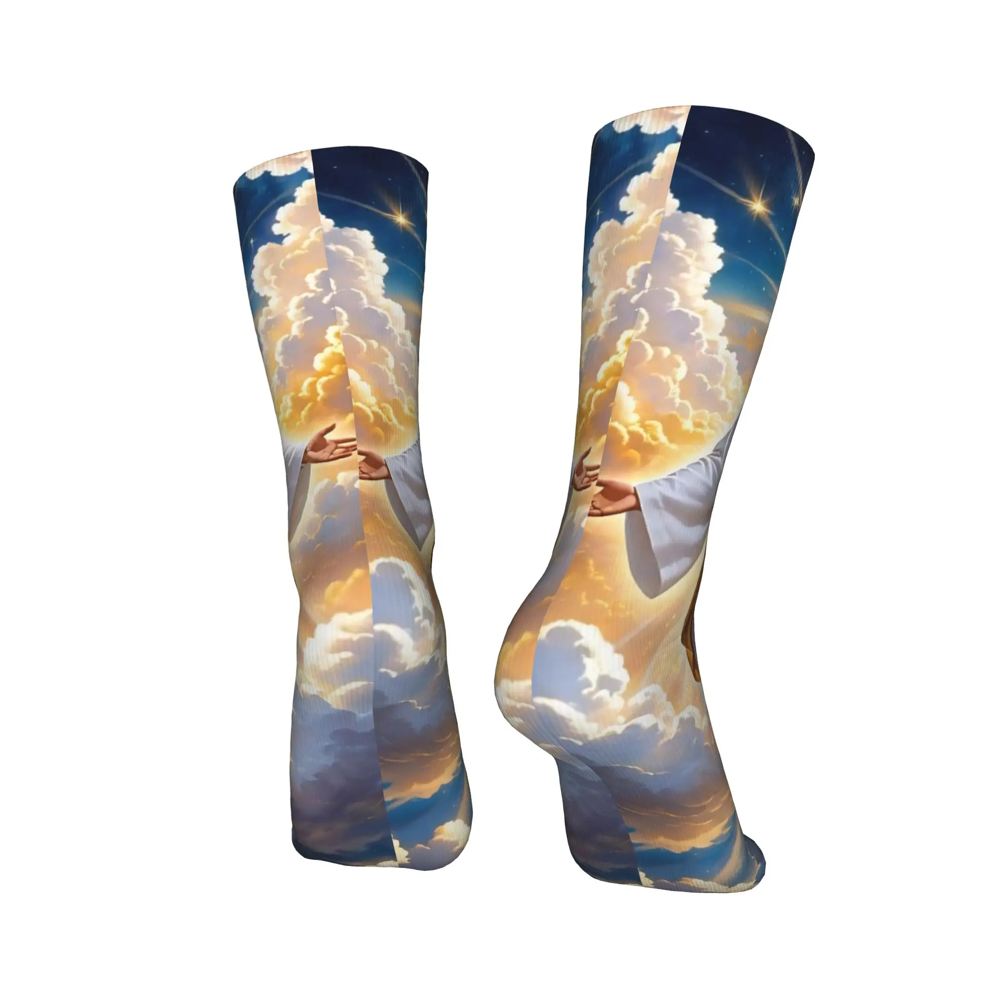 يسوع الارتفاع طباعة الجوارب جوارب القوطية الكبار الرجال متوسطة لينة تسلق الجوارب الخريف نمط مكافحة العرق الجوارب