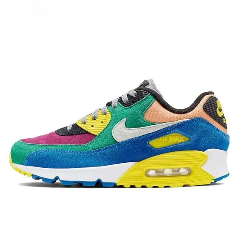 حذاء الجري Nike Air Max 90 Original Retros المضاد للانزلاق، مبطن للصدمات، حذاء جري كاجوال مريح للرجال والنساء