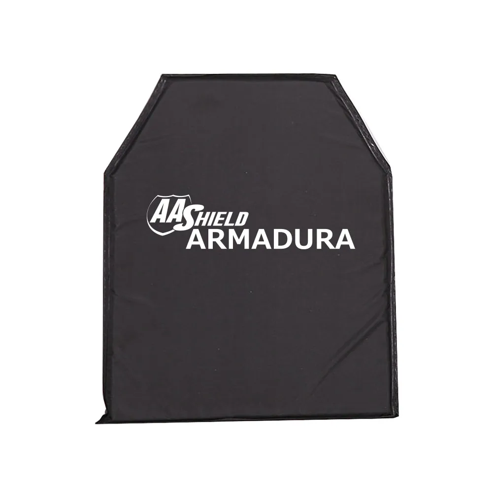 

AA Shield Armadura Bulletproof & Stab-proof Body Armor Aramid Core NIJ IIIA Stab Resistant Plate Level II E2 10x12 Shooting Cut