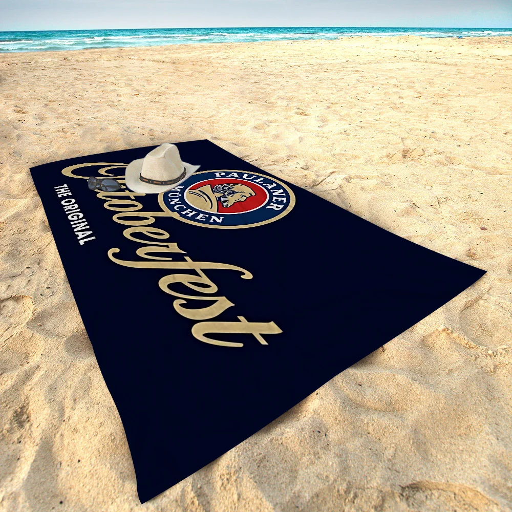 منشفة شاطئ من الألياف الدقيقة من German Beer Paulaners ماصة سريعة الجفاف وناعمة لليوجا والسباحة ومنشفة تسلق الجبال