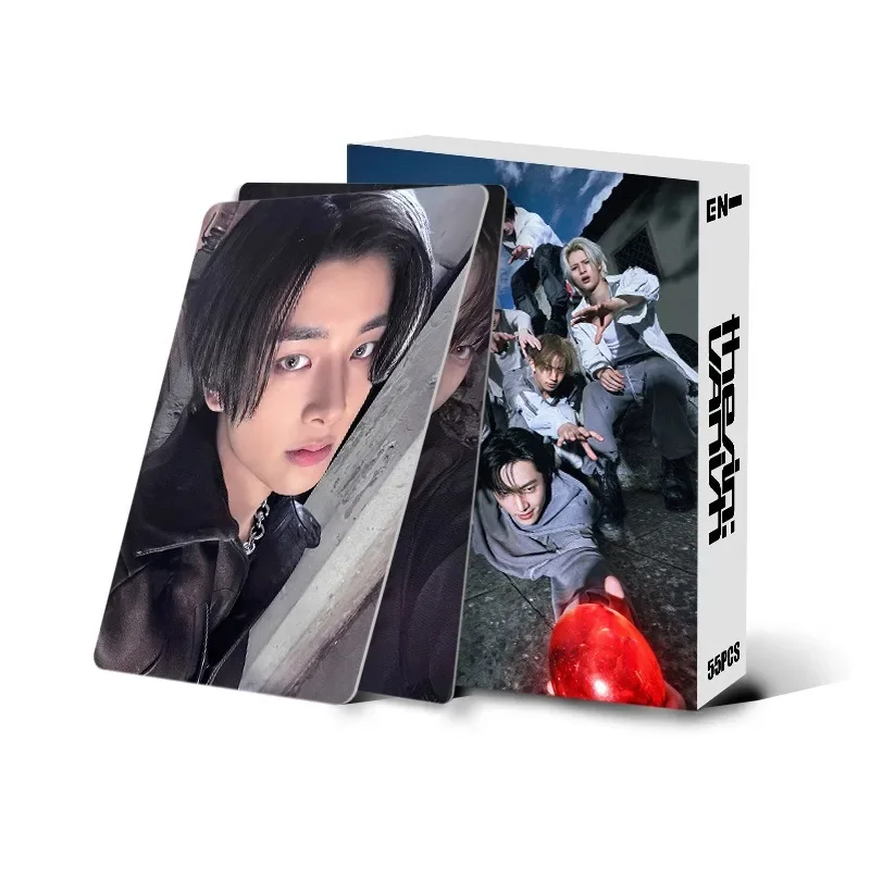 

55Pcs ENHYPENS Cute Mini Photo Cards LOMO Cards Idol Collectible Cards Fan Merchandise Gift Card Decorative Supplies
