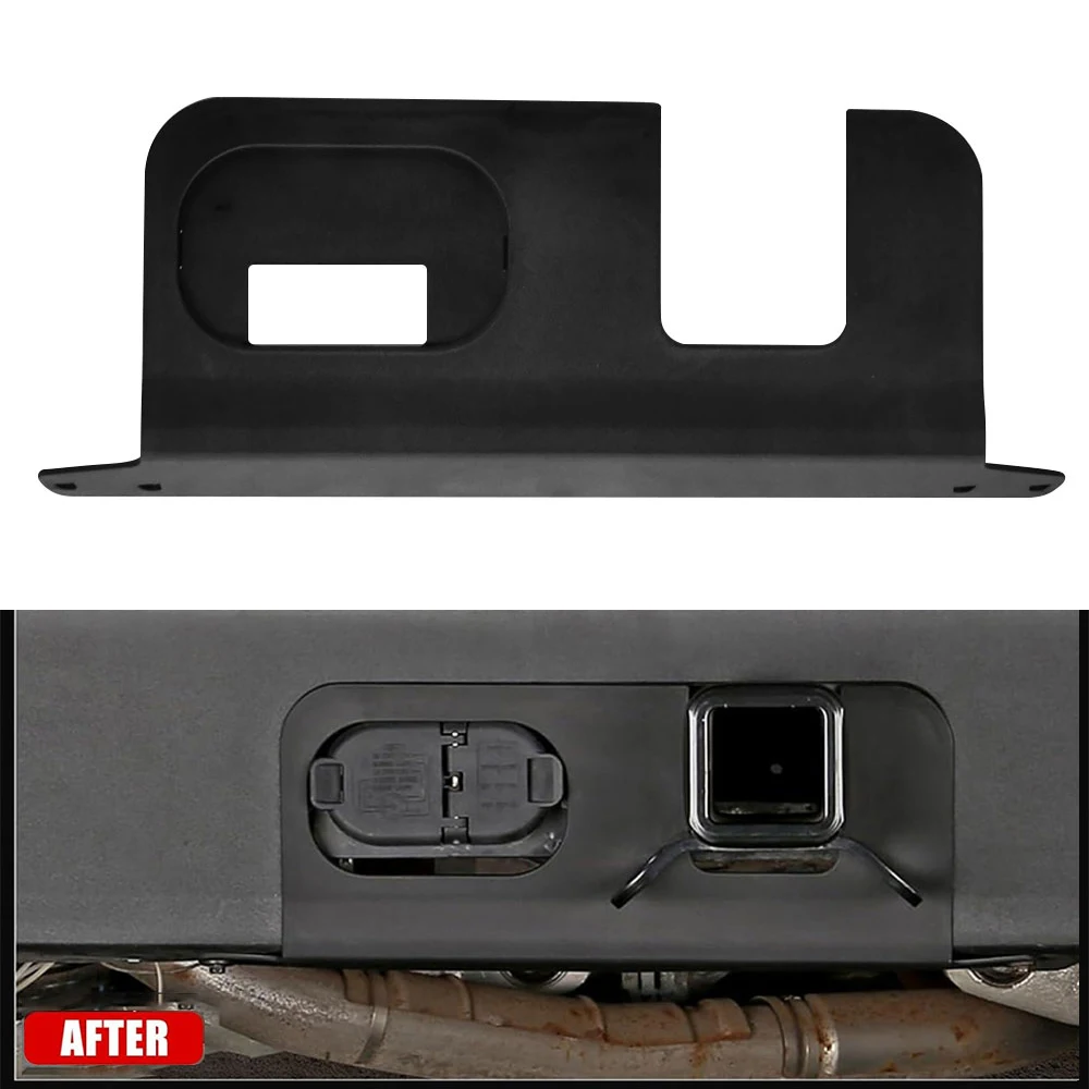 

Rear Bumper Cover Plate Black Plastic 4/7-Pin Connector Hitch Protector Cover for Ford Maverick 2022 2023 2024 Car Accessories