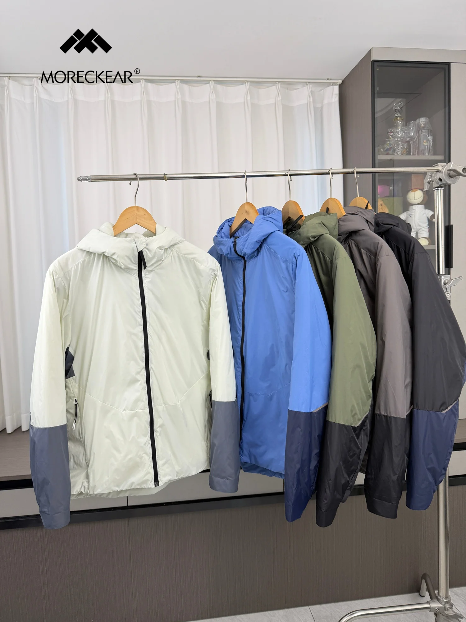 Outdoor Men's Cotton Jacket Reflective Knife Sleeve Couple Style Warmth Fashion Urban Daily Use Thickened Long Sleeve Hooded