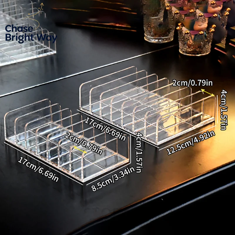 Acrylic Compact Eyeshadow Palette Organizer Display Tray Storage Box Cosmetics Rack Makeup Tools Holder Drawer Organizer