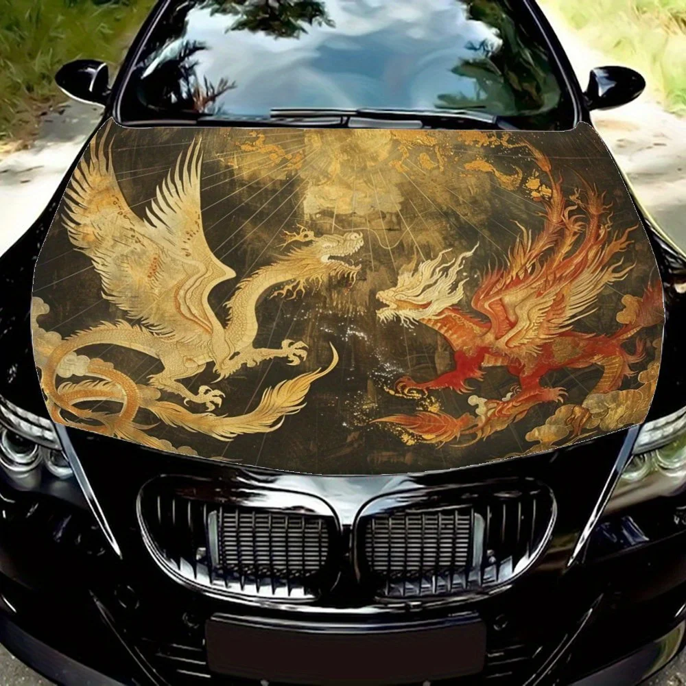 Dragon Battle Inferno: الصدام السحري تحت الضوء المشتعل؛ أغطية فينيل السيارة، ورسومات غطاء المحرك، والشارات ذات المذاق غير العادي