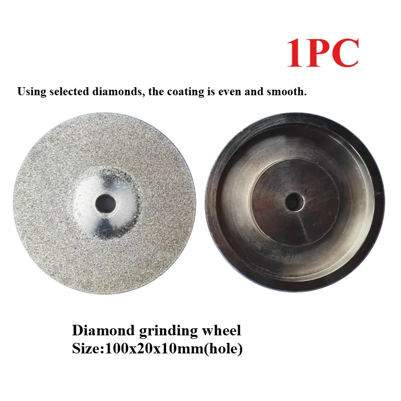 100x20x10mm穴あきダイヤモンド電着砥石タングステン鋼ガラス宝石合金セラミック平行研磨砥石