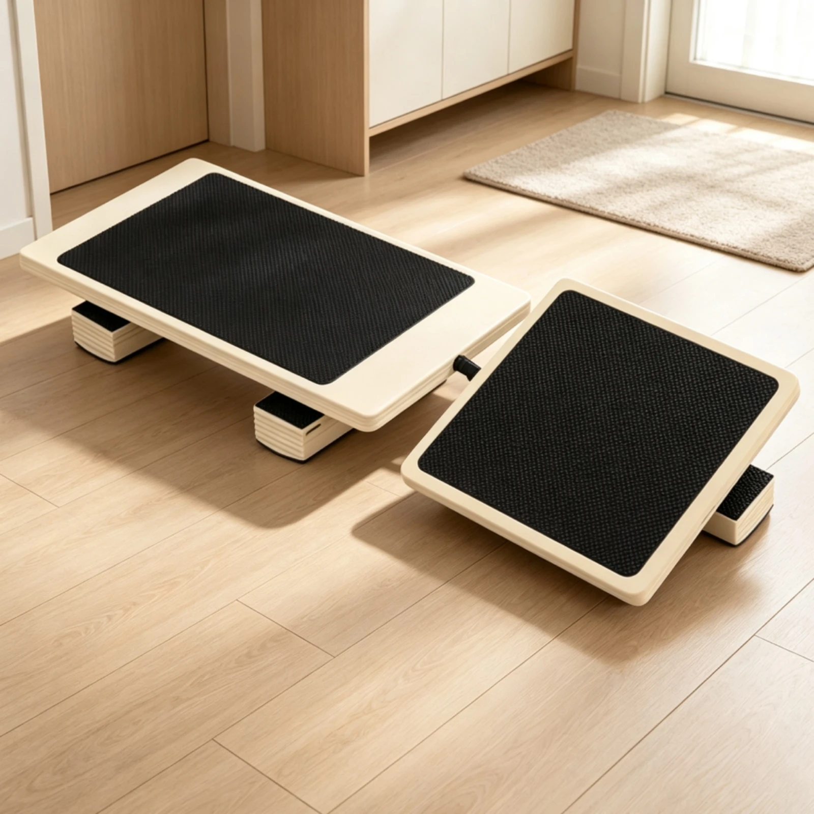 Balance Board with Non-Slip Surface Portable Wooden Balance Board Compact Core Strength for Athletes, Physical Rehabilitation