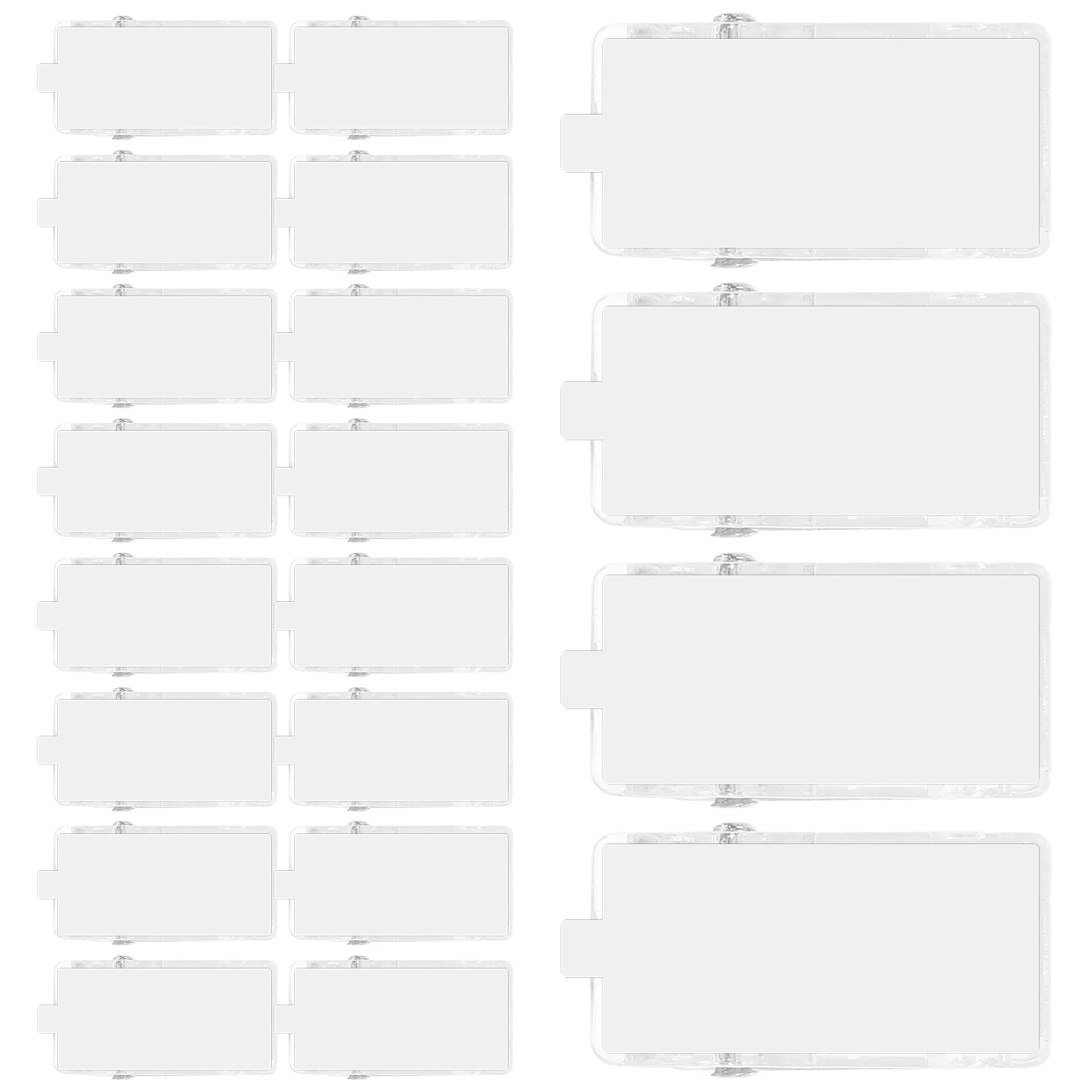 50pcs Self-Adhesive Small Spring Clips Clear Plastic Clip For Id Badge Holder Name Tag Wall Hanging Tapestry Photo Display