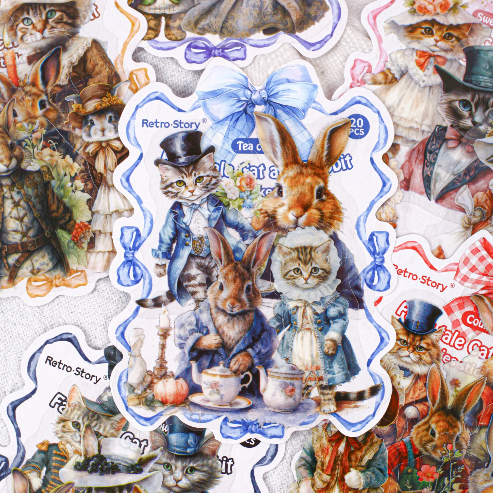 

12 упаковок/лот, серия «Сказка», милая ретро декоративная наклейка для домашних животных