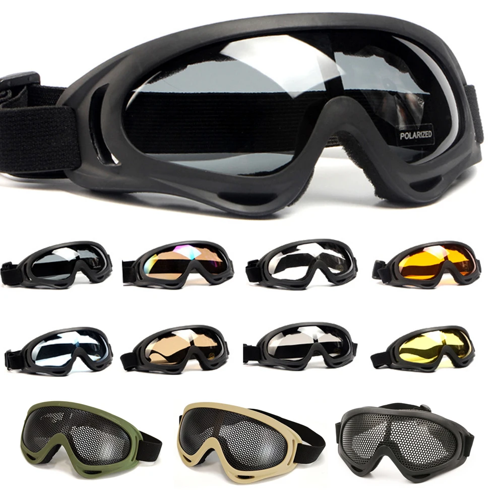 Motorcycle Goggles Snow Ski Glasses Dustproof UV400 Eye Protection Anti Fog for Skiing Racing Riding Off Road Unisex Eyeglasses