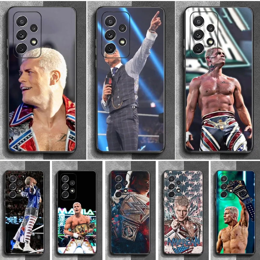 C-Cody R-Rhodes-s Phone Case For Samsung S24,23,22,30,21,10,9,Ultra,Plus,Lite,FE,Soft Silicone Black Cover