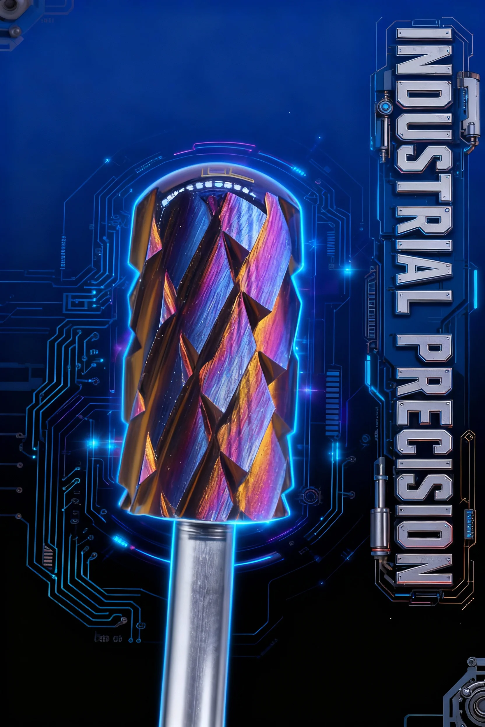 RolinStar – foret à ongles violet à deux mains, grand baril rond en carbure, foret à ongles et meilleur dissolvant pour la poudre et