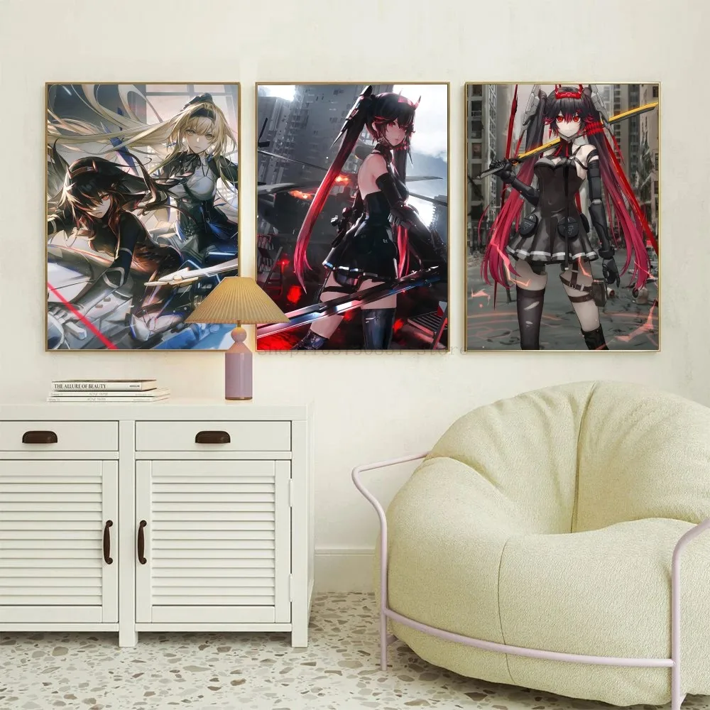 1pc Hot Anime Girls Cool Lucia Punishing Gray Raven Poster HD Posters Home Room Bar Cafe Decor Art Wall Painting Picture