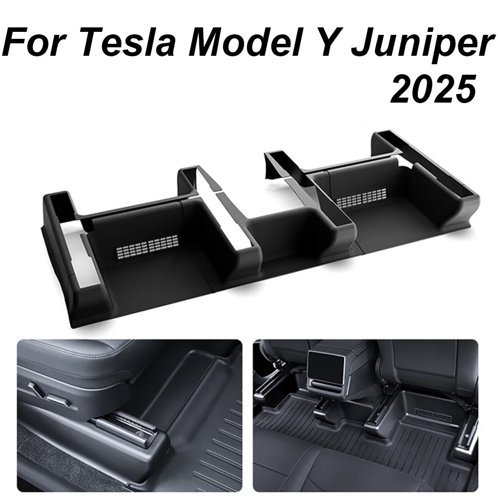 

For Tesla Model Y Juniper 2025 TPE Under Seat Corner Guard Seat Slide Rails Protector Cover Anti-Kick Decor