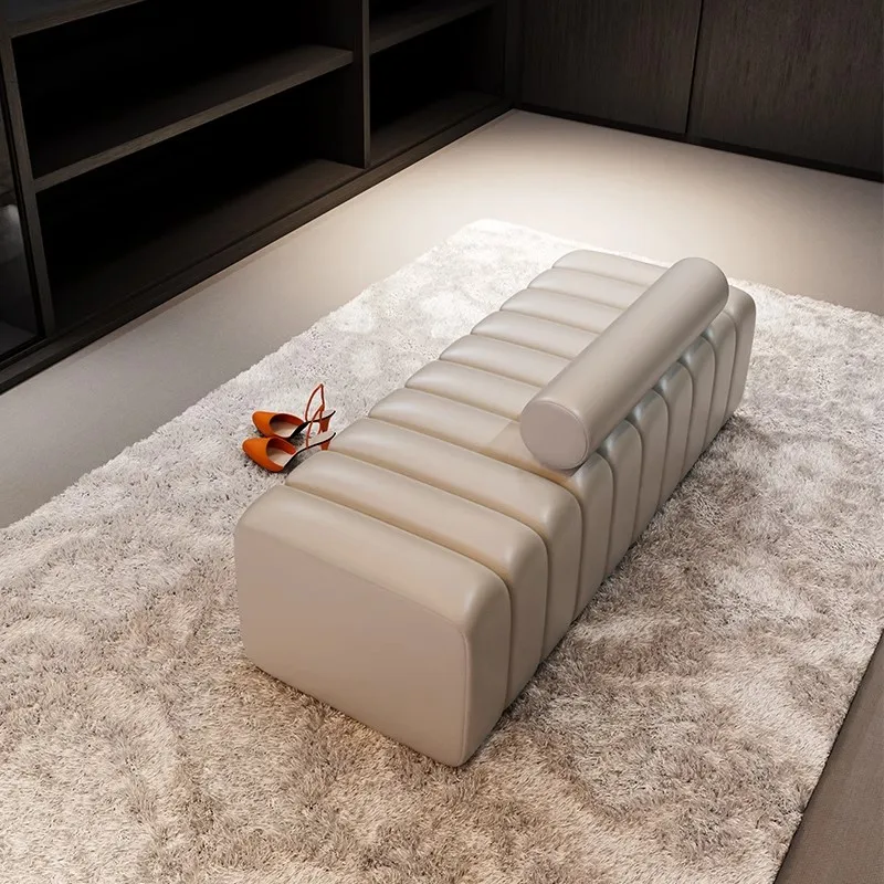 

Nordic Changing Shoe Stool Multi-Functional Clothing Store Sofa Ottoman Living Room Entryway Bench Elasticity Sponge Shoe Stools